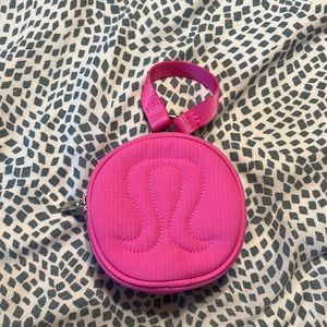 lululemon Sonic Pink logo coin purse